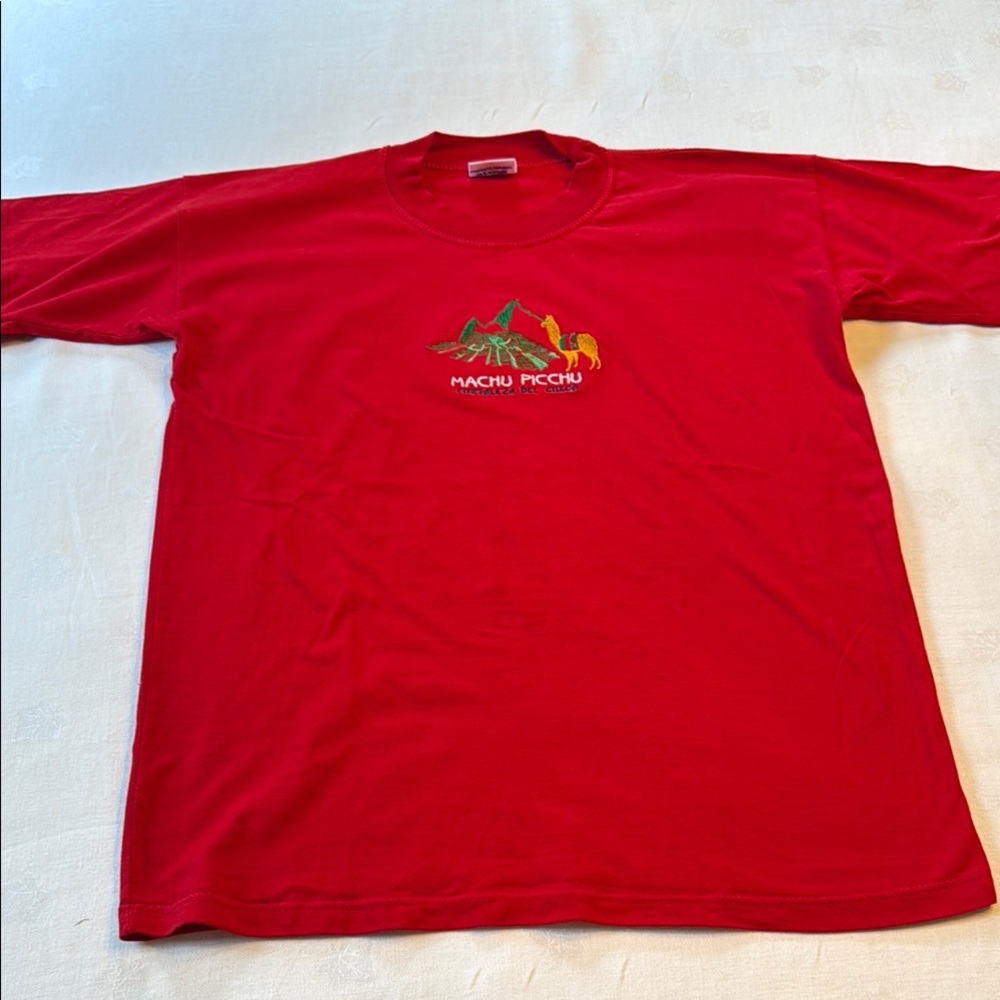 Machu Pichu embroidered t-shirt size M
